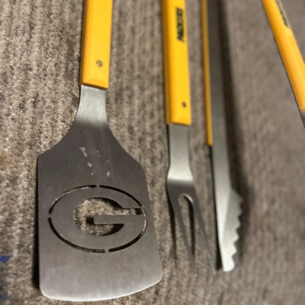 Packers BBQ Tool Set with‎ Yellow Handles